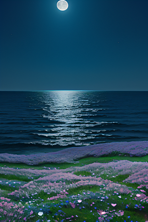 月光如诗浪漫花海
