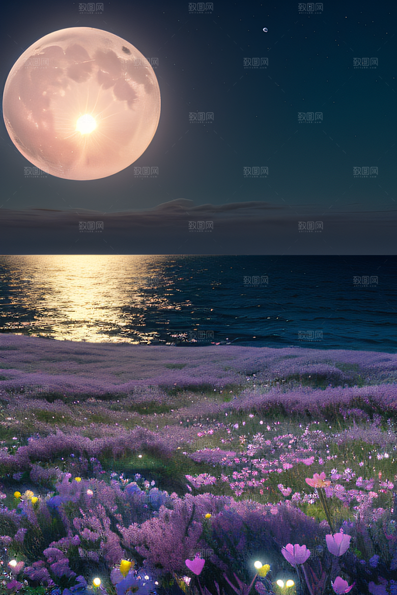 月光如诗浪漫花海