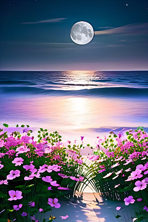 月光如诗浪漫花海