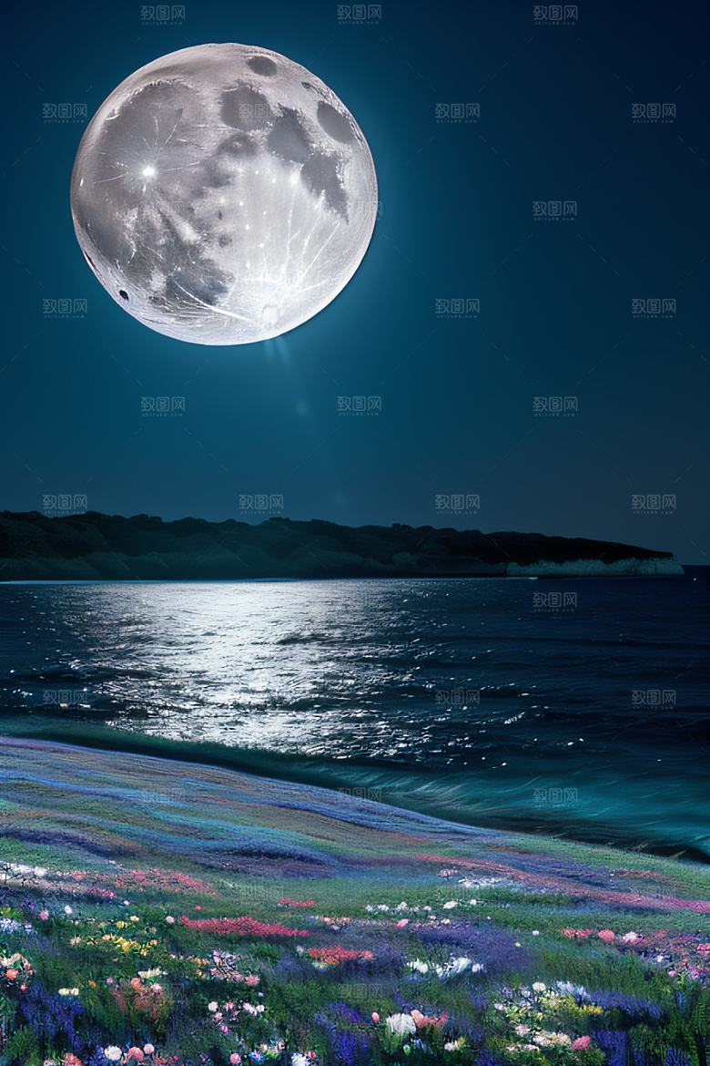 月色花舞花海之美