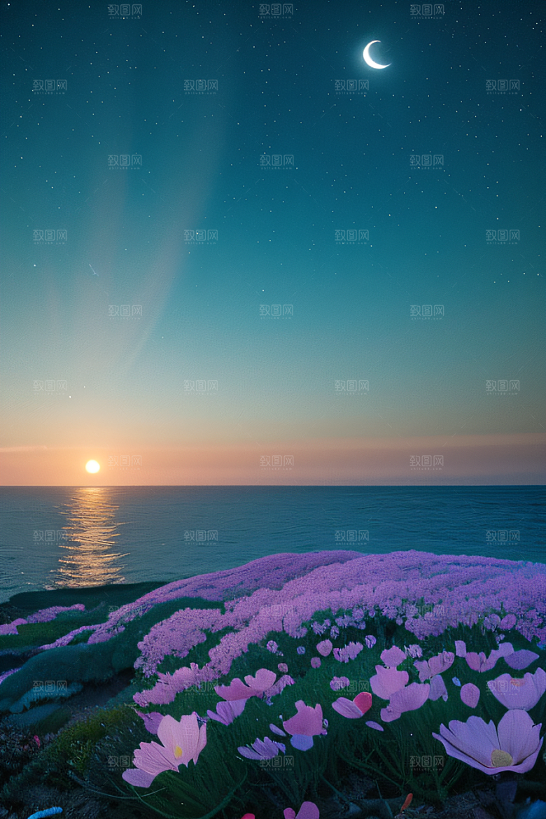 月夜轻歌花海的诗意