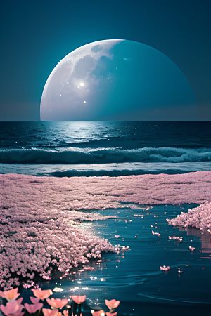 月夜轻歌花海的诗意