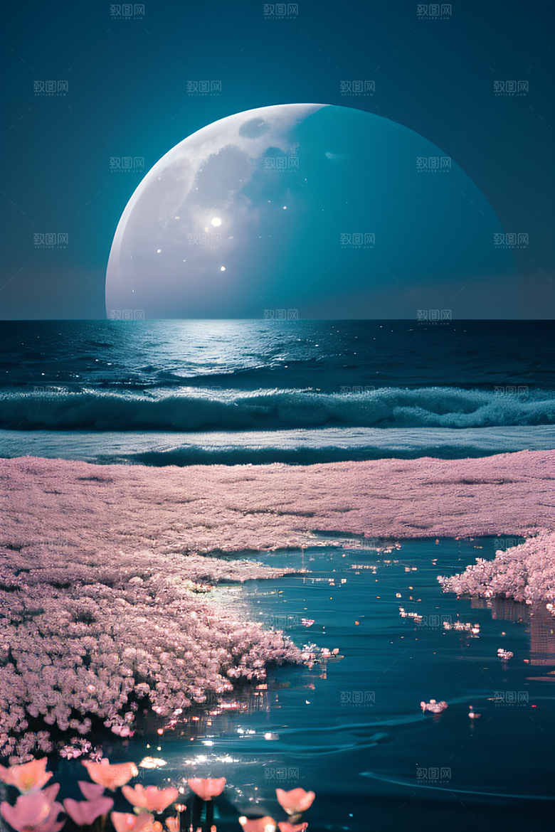 月夜轻歌花海的诗意