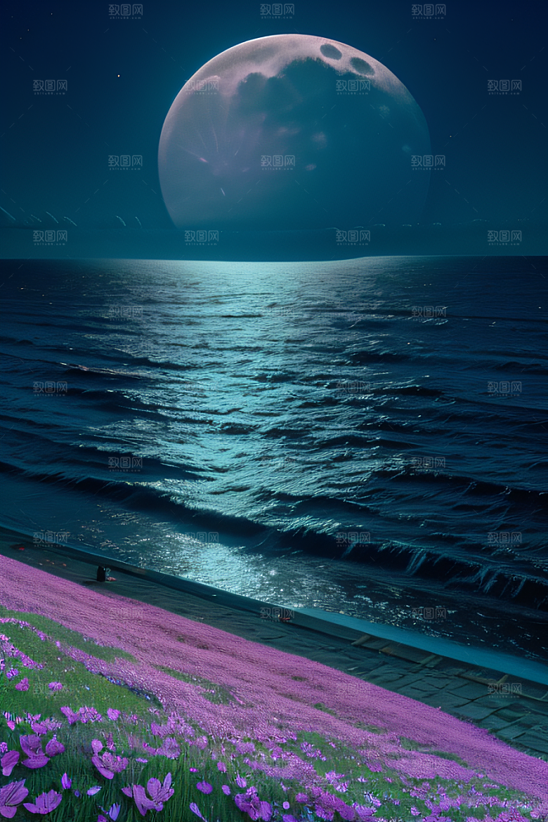 月夜轻歌花海的诗意