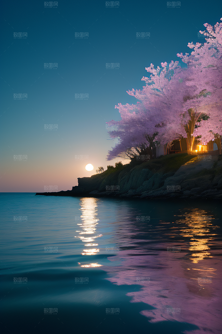 月夜轻歌花海的诗意