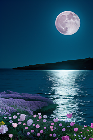 月夜轻歌花海的诗意