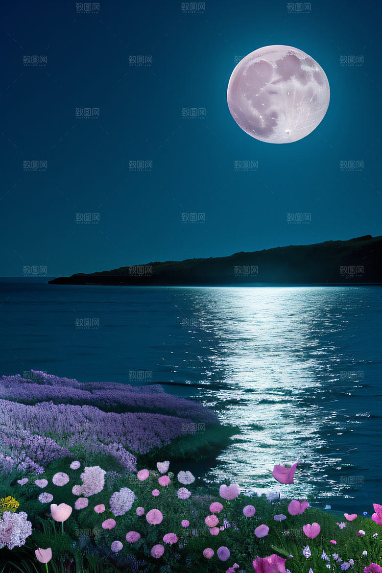 月夜轻歌花海的诗意