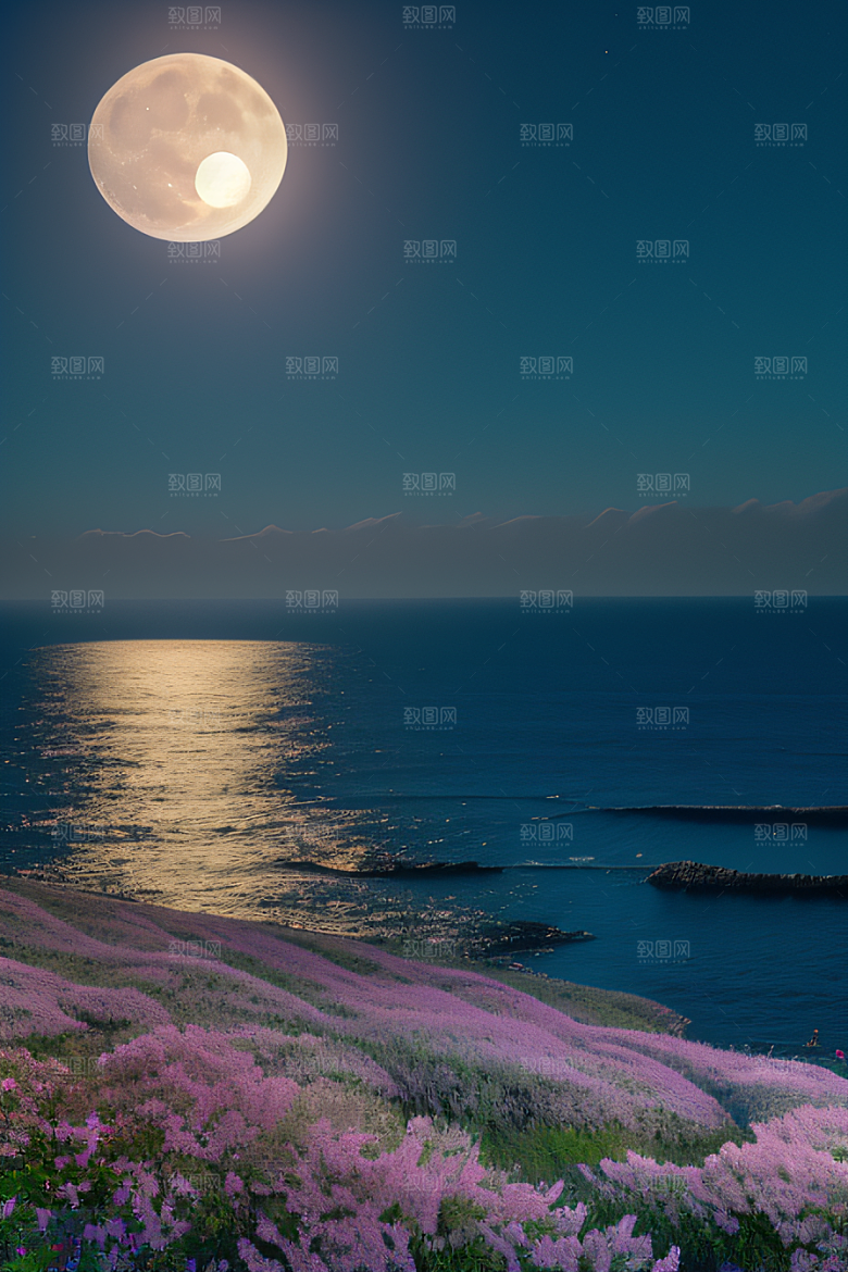 月夜轻歌花海的诗意