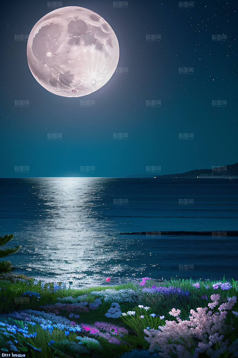 月下花影梦幻之境