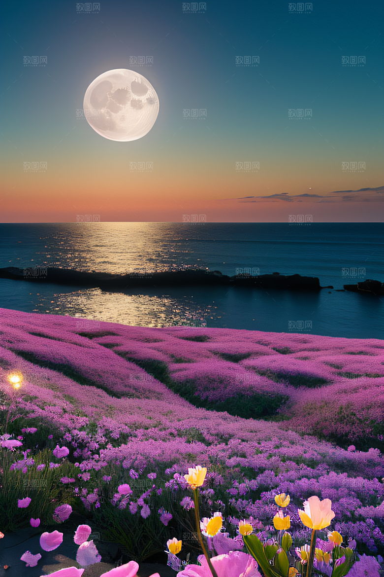 月下花影梦幻之境