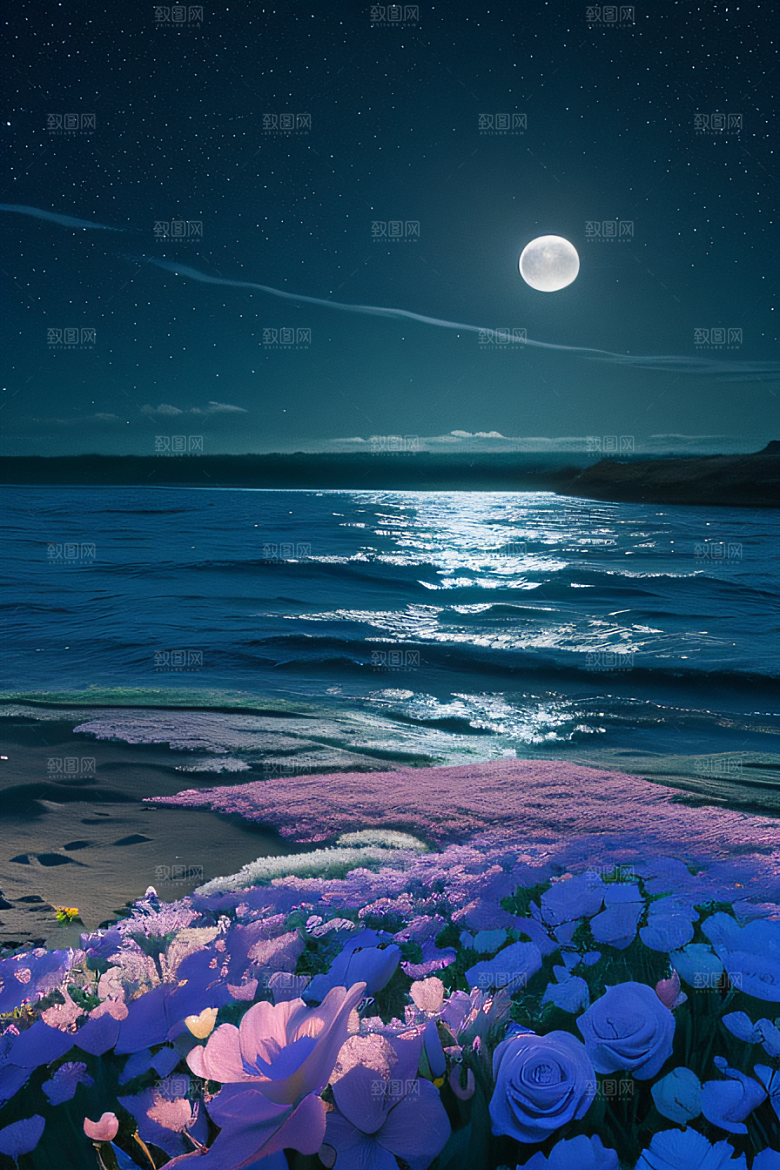 月下花影梦幻之境