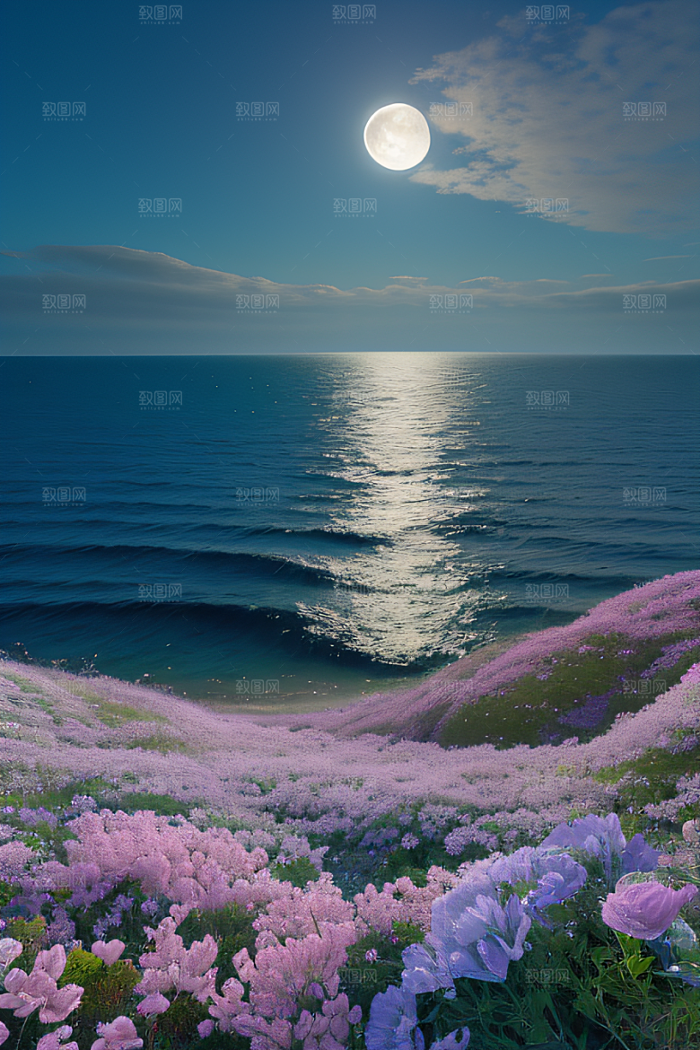 月下花影梦幻之境