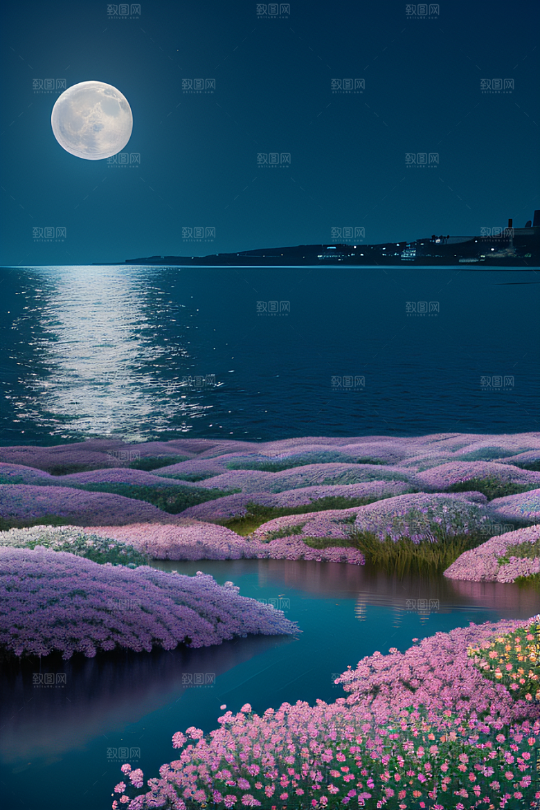 月下花影梦幻之境