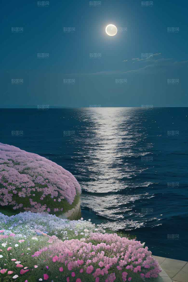 月夜之梦花海的幻境
