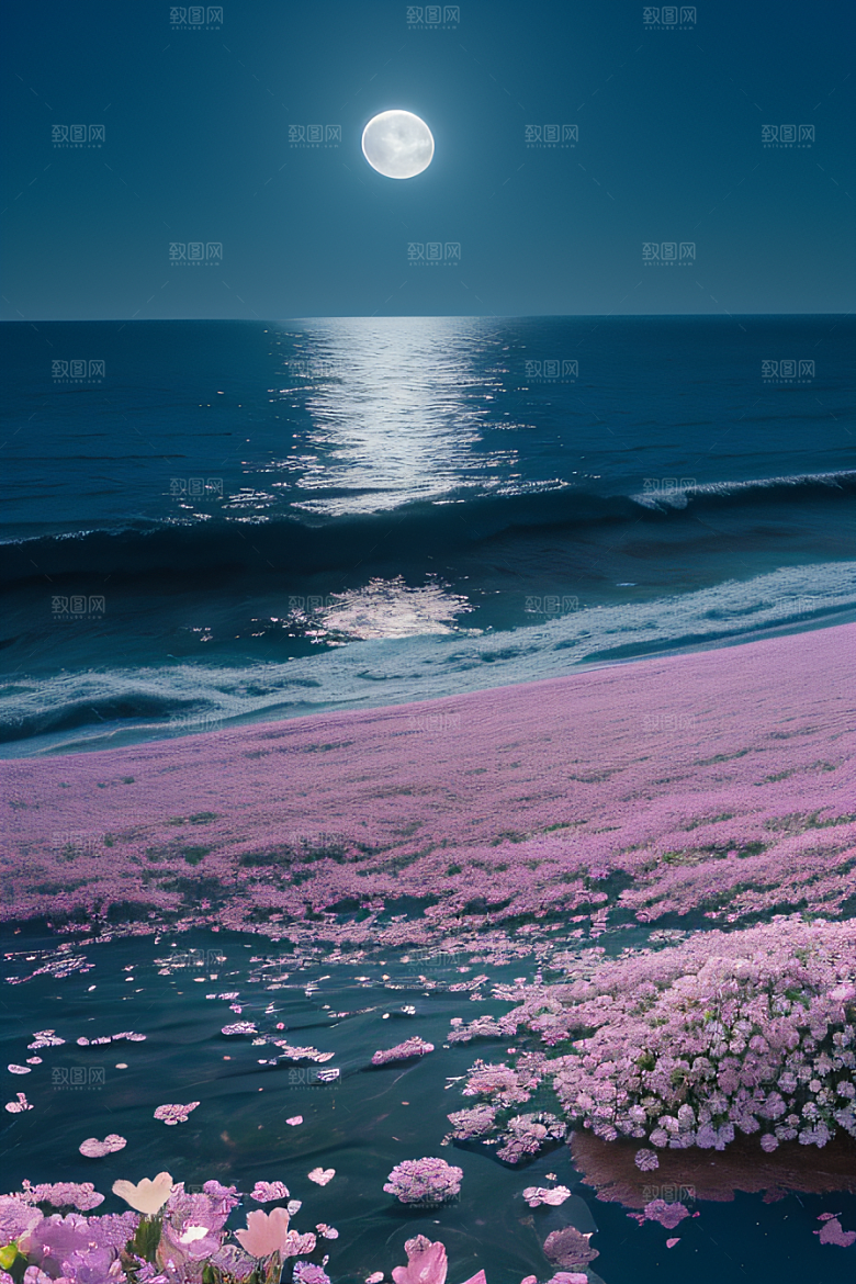 月夜之梦花海的幻境