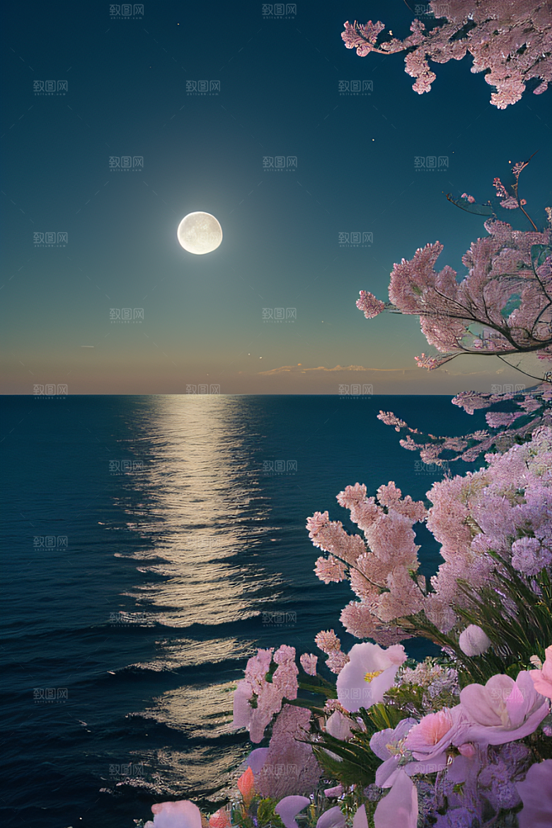 月夜之梦花海的幻境