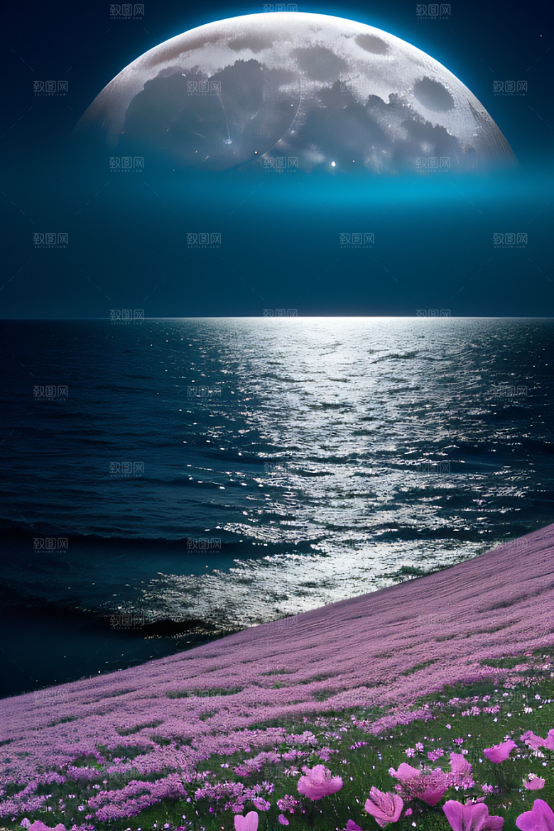 月夜之梦花海的幻境