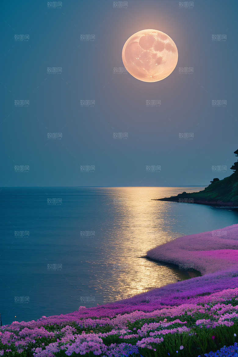 月夜之梦花海的幻境