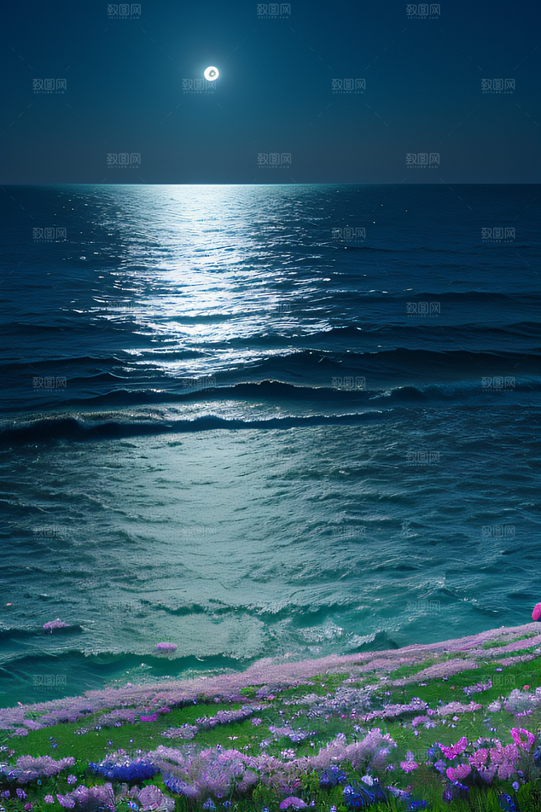月夜之梦花海的幻境