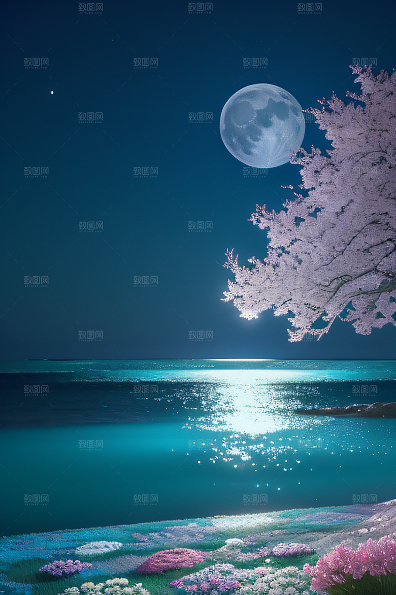 月夜之梦花海的幻境