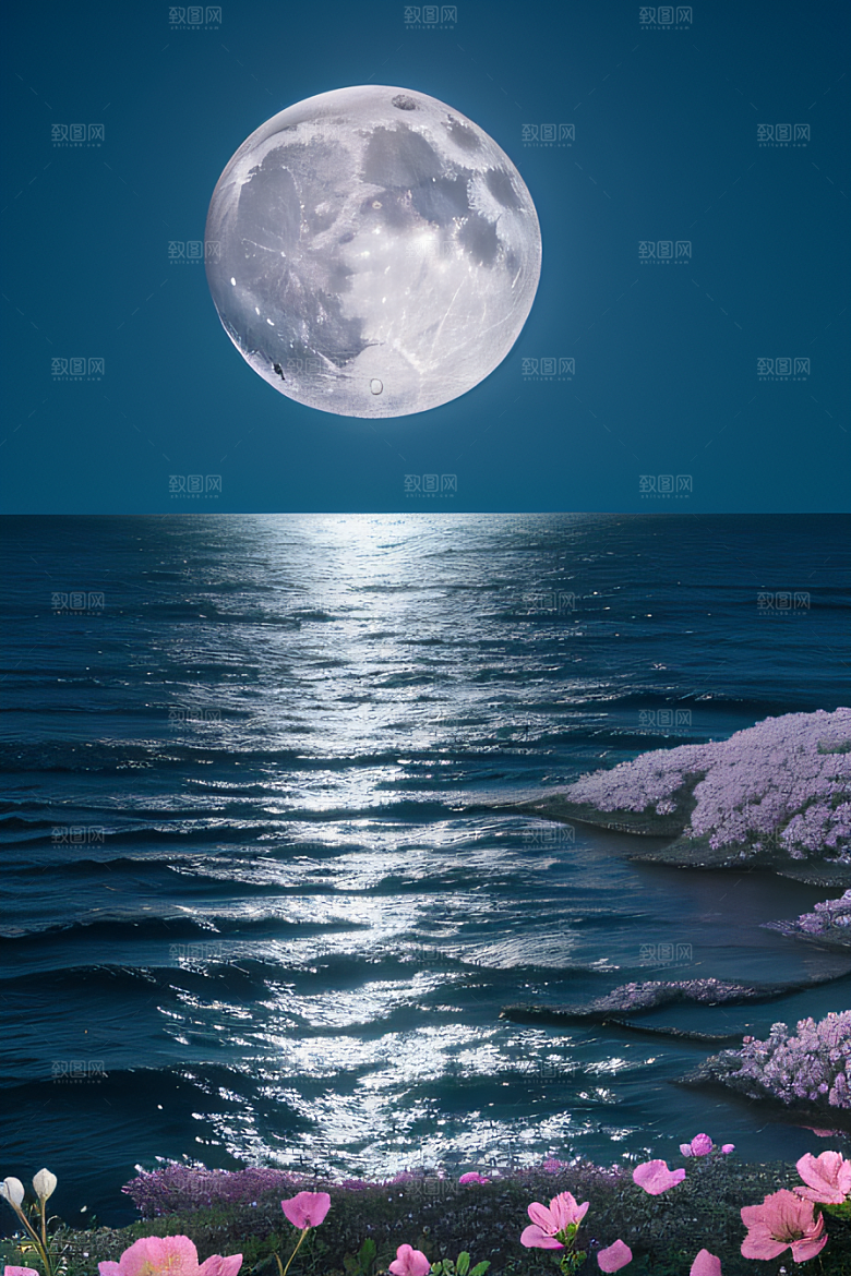 月夜之梦花海的幻境