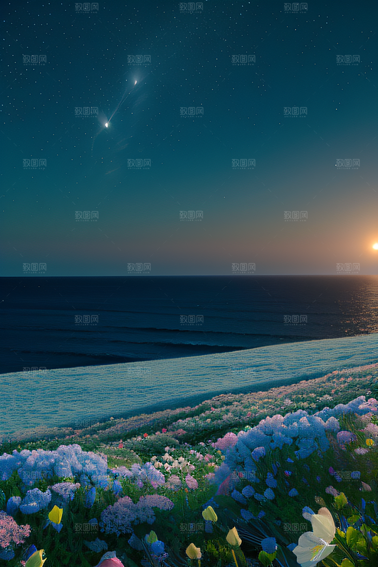 月夜之梦花海的幻境