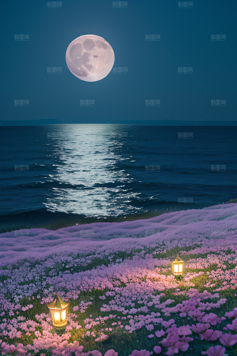 月夜之梦花海的幻境