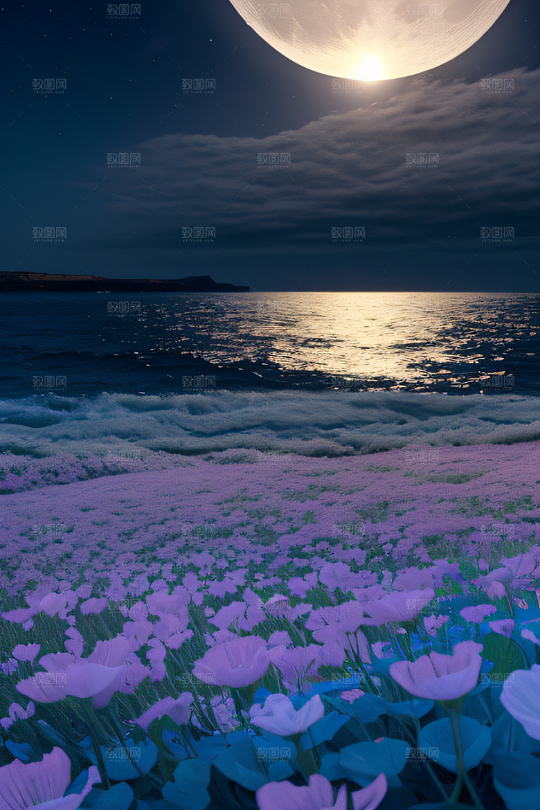 月光如诗浪漫花海