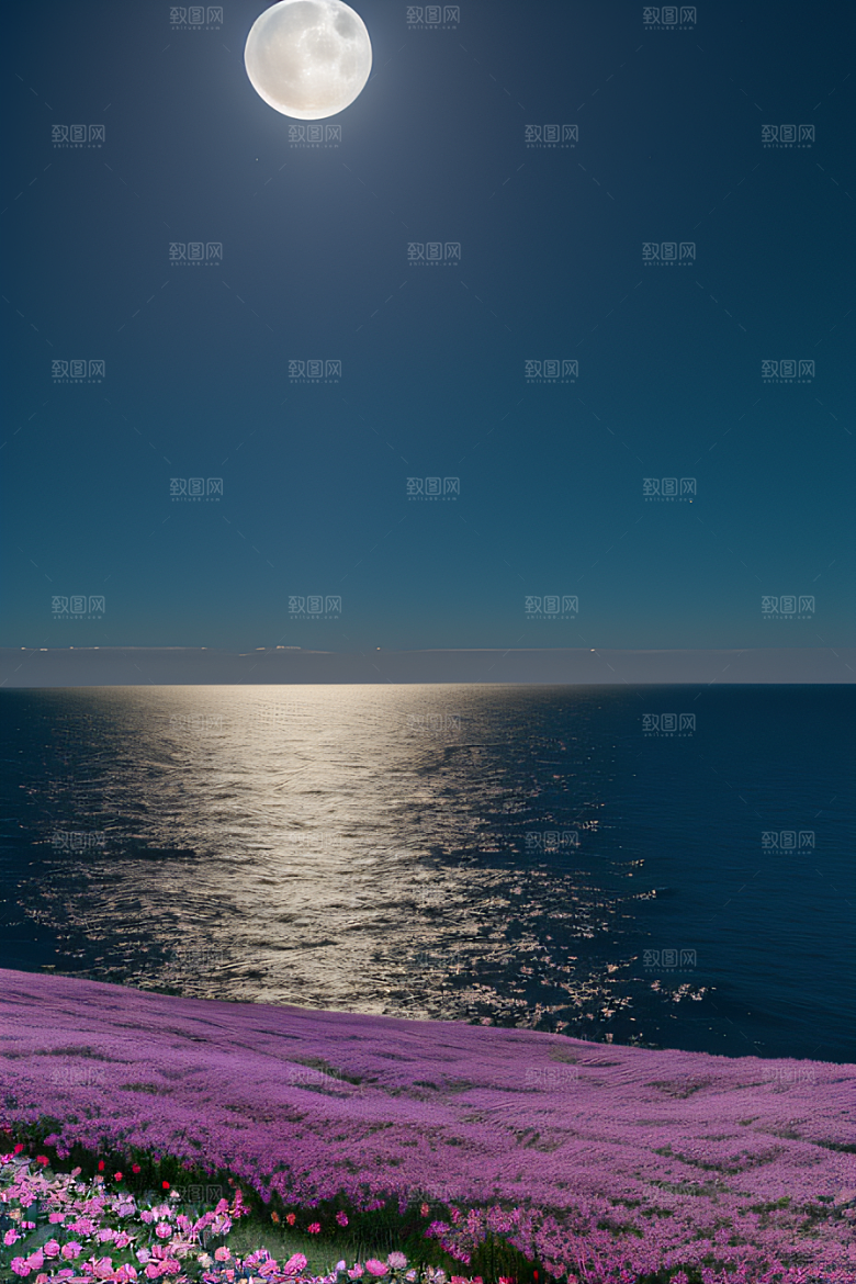 月光如诗浪漫花海