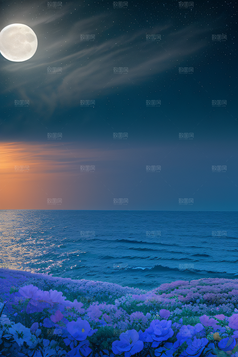 月光如诗浪漫花海