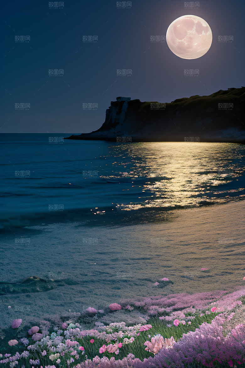 月光如诗浪漫花海