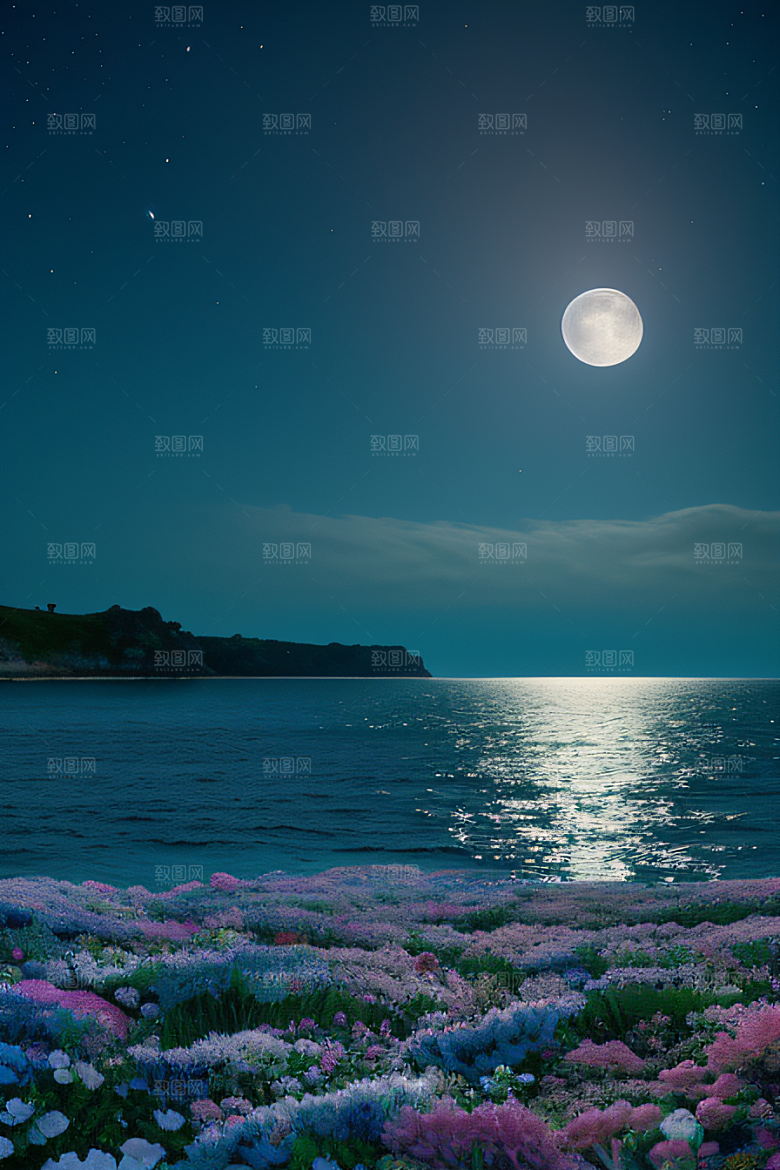 月光如诗浪漫花海
