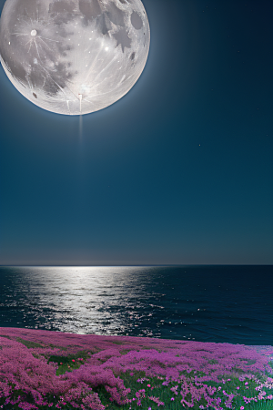 月光如诗浪漫花海
