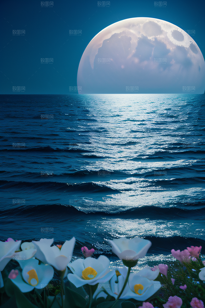 月光如诗浪漫花海