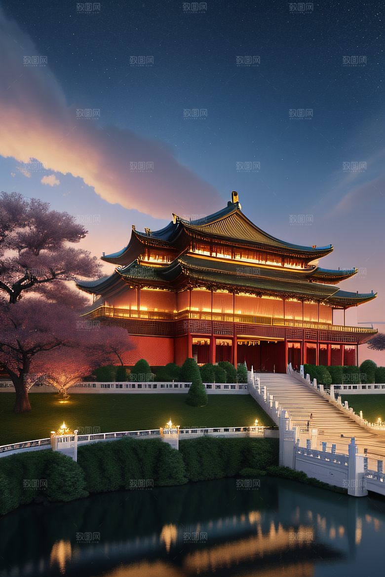 金色华宫童话般的风景
