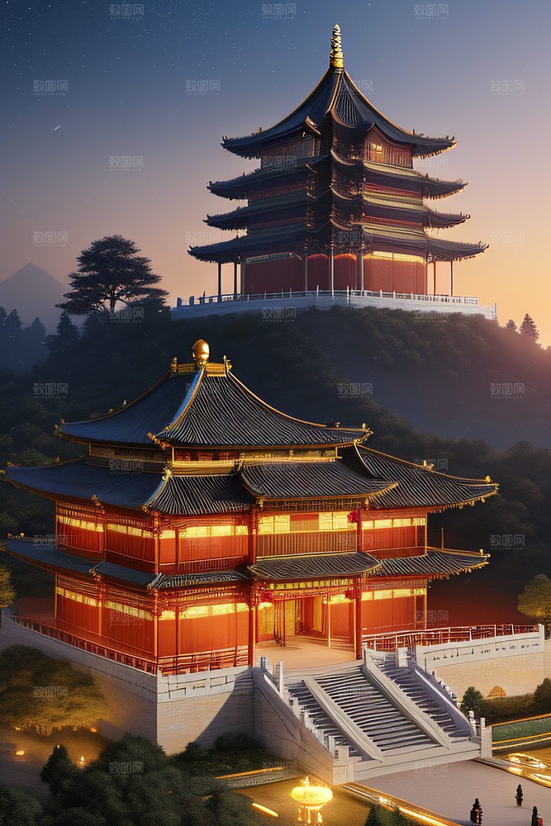 金色华宫童话般的风景