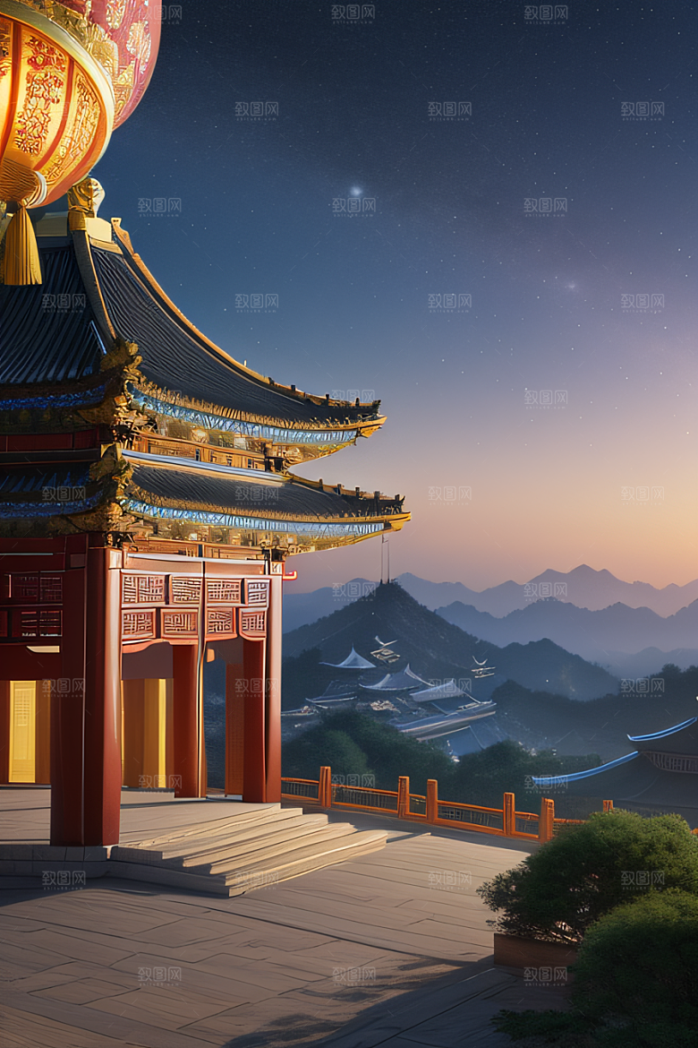金色华宫童话般的风景