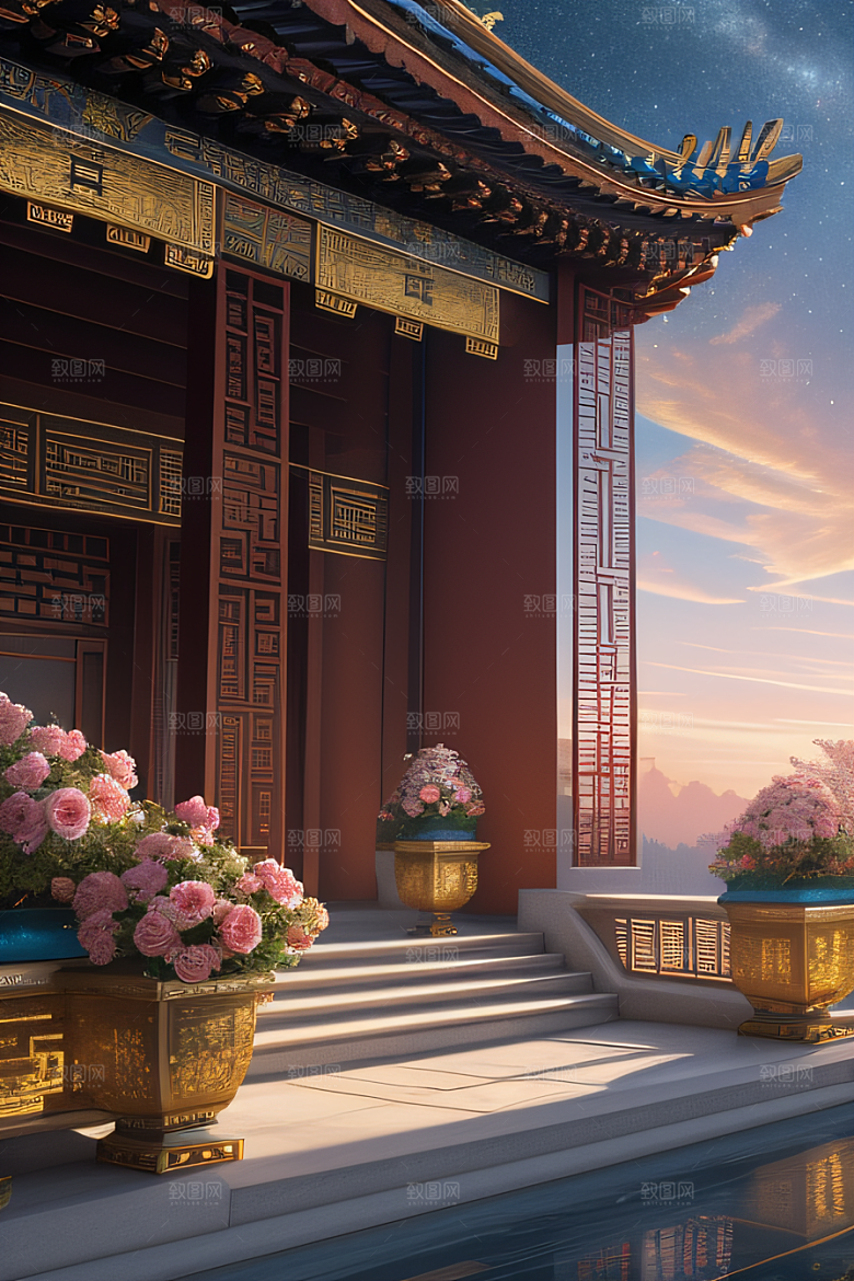 金色华宫童话般的风景