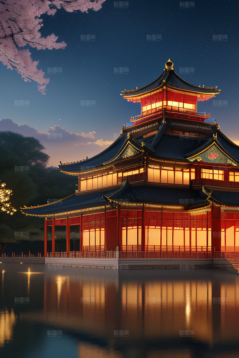 金色华宫童话般的风景