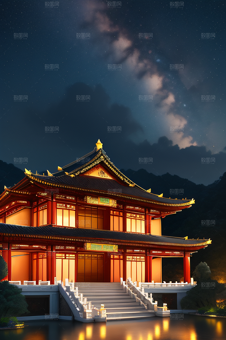 金色华宫童话般的风景