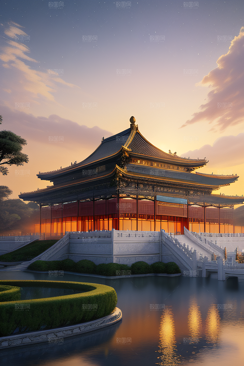 金色华宫童话般的风景