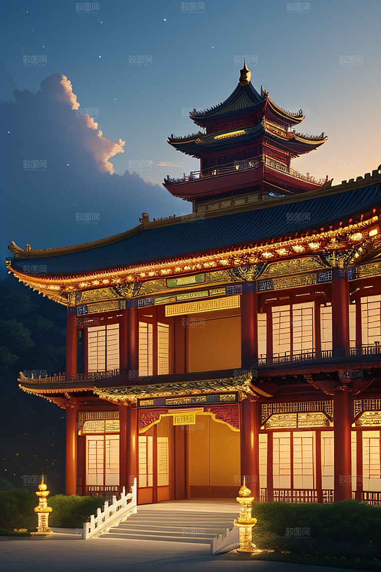 金色华宫童话般的风景