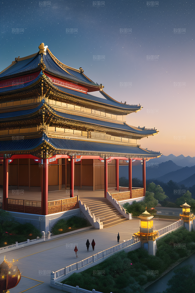 金色华宫童话般的风景