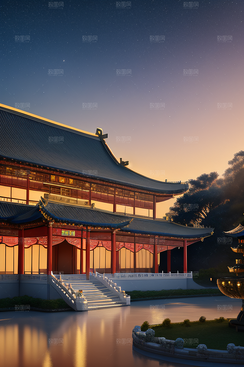 金色华宫童话般的风景