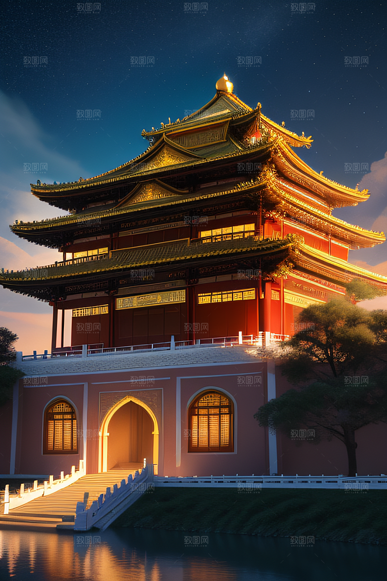 金色华宫童话般的风景