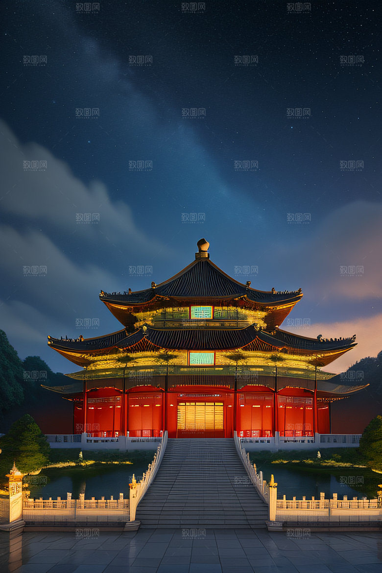 金色华宫童话般的风景