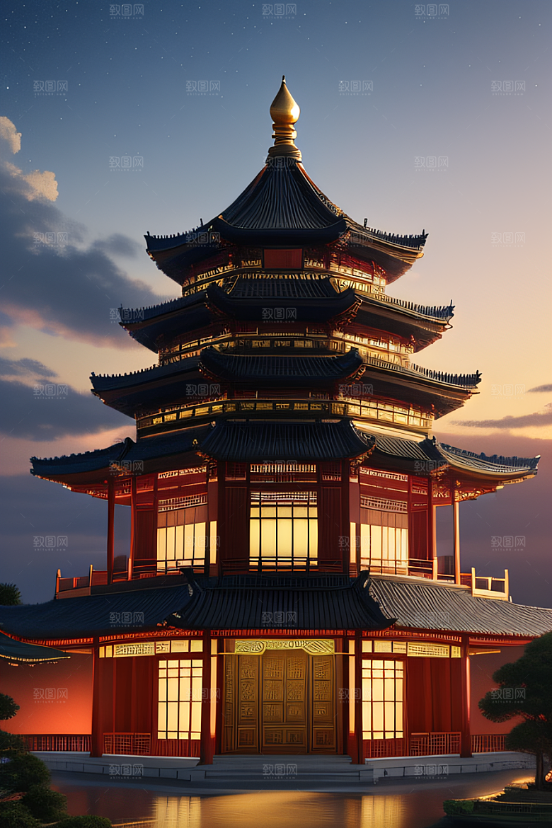 金色华宫童话般的风景