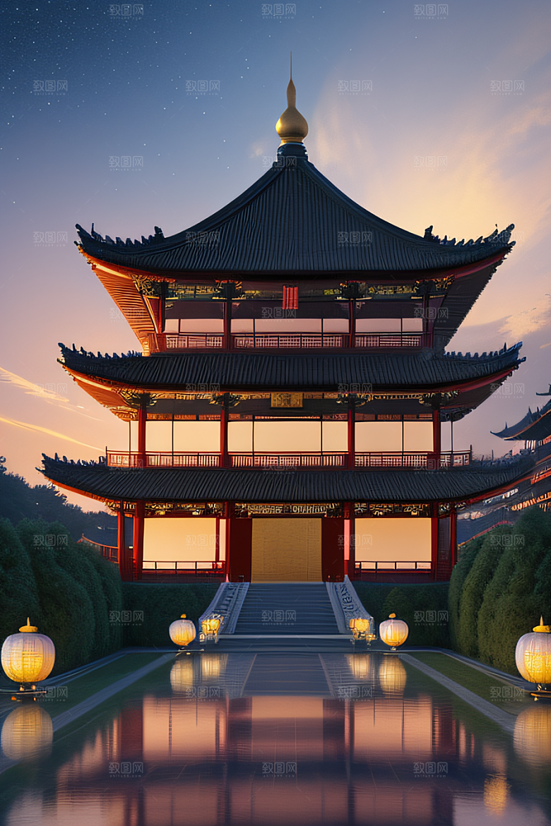 金色华宫童话般的风景