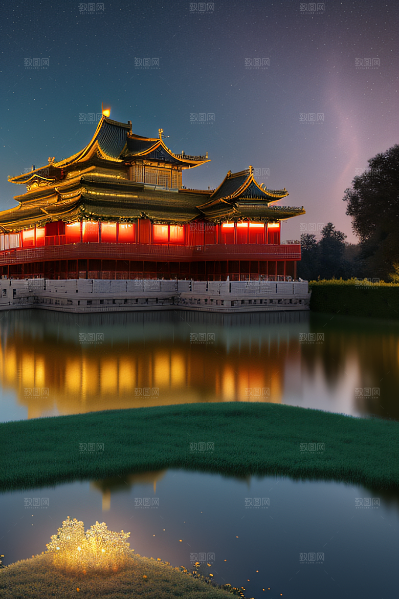中国宫殿之美金色风华