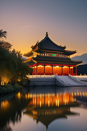 中国宫殿之美金色风华